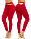 JEANS LEVANTACOLA COLOMBIANO 4 BOTONES ROJO 64202 NYE