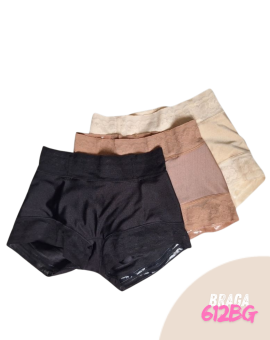 BRAGA CULOTE CON REALCE NATURAL Y  PINZAS LEVANTACOLA REF-612BG