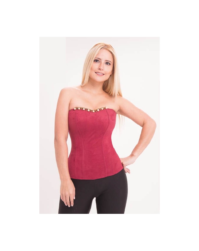 CORSET STRAPLES COLOMBIANO  GAMUZA