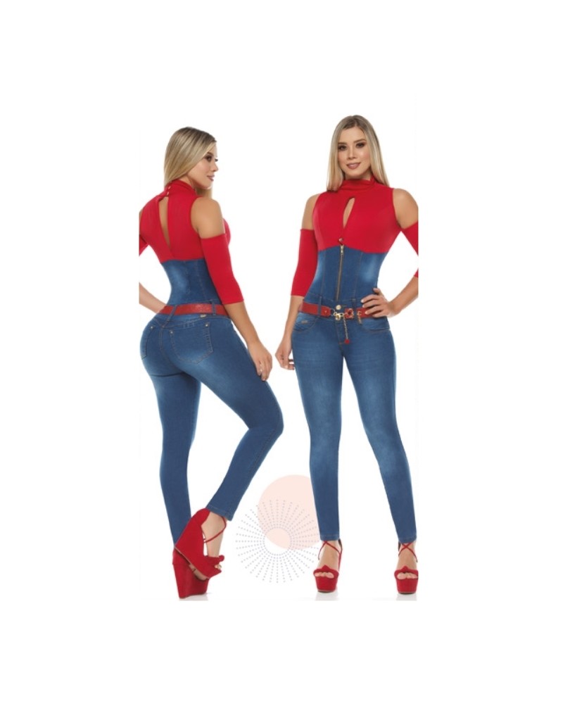 ENTERIZO  VAQUERO COLOMBIANO ESCOTE Y CUELLO ALTO