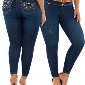 PANTALÓN COLOMBIANO CON LEVANTACOLA TALLA PLUS