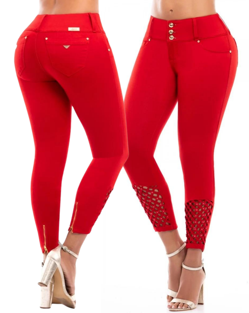 PANTALÓN PIRATA BOLSILLOS CLASICOS  BOTA DECORACIÓN LUJURIA 702977