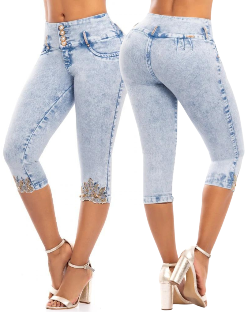 PANTALÓN COLOMBIANO  ESTILO PIRATA SIN BOLSILLOS LUJURIA 702857