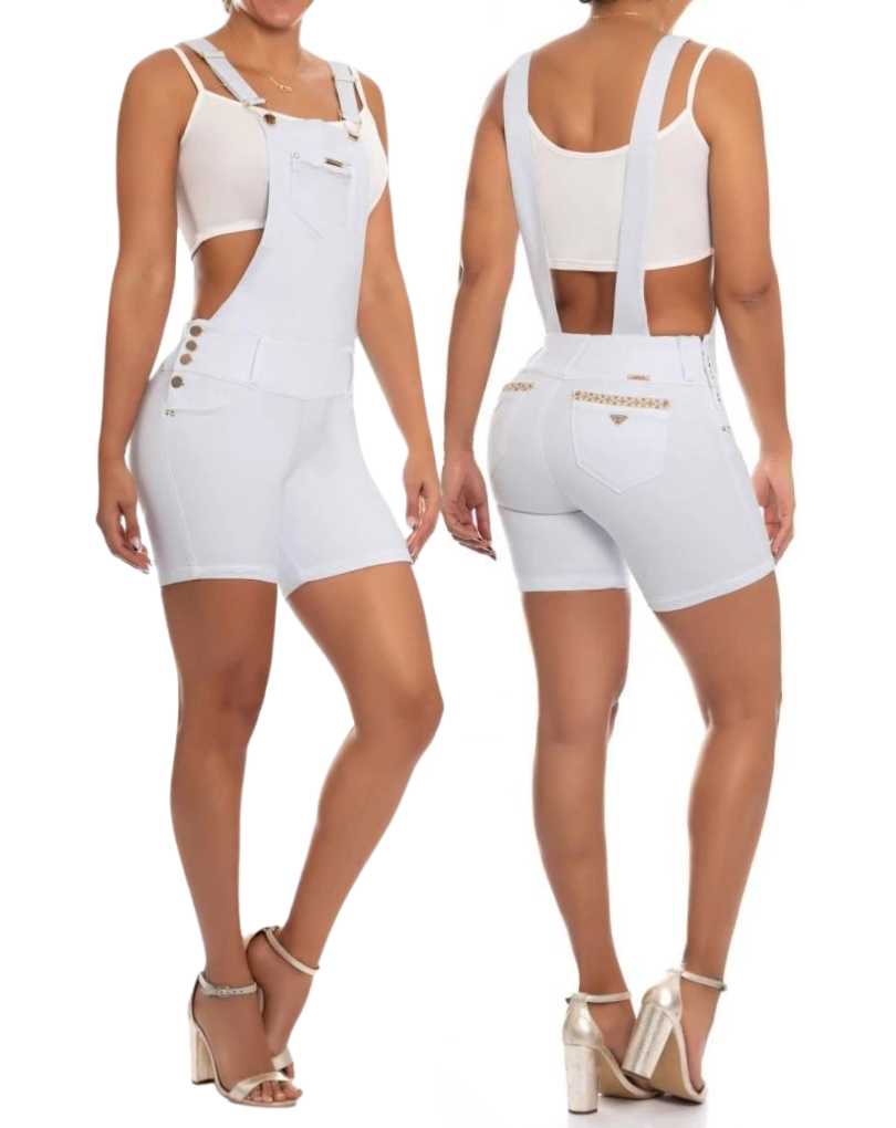 Jardinera en short  blanco Ene2 903759