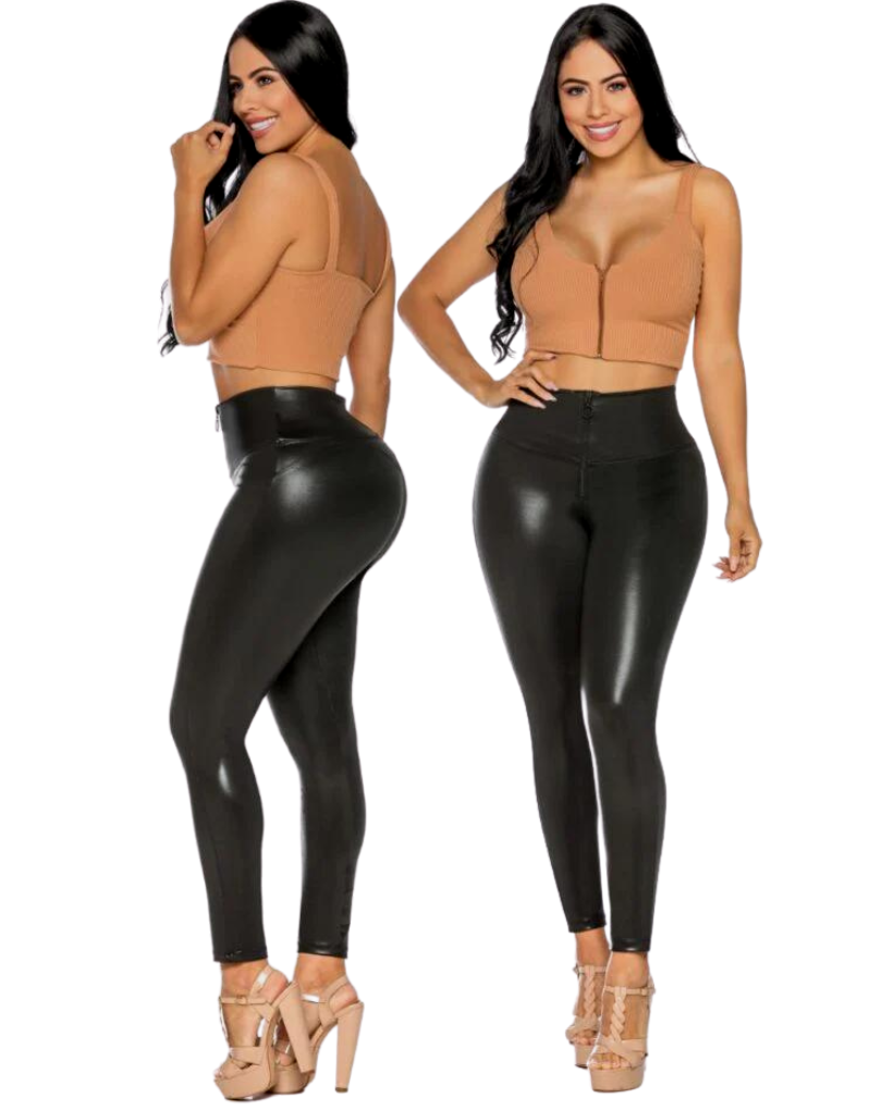 LEGGINS LEVANTACOLA FORRO INTERNO CON REALCE LEVANTACOLA COLOMBIANO BRILLO