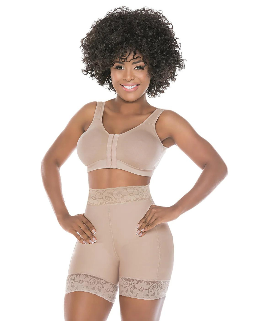 SHORT LEVANTACOLA INVISIBLE CON HUECOS INTERNOS DE  REALCE PRETINA ENCAJE REF:SALOME 0316-2