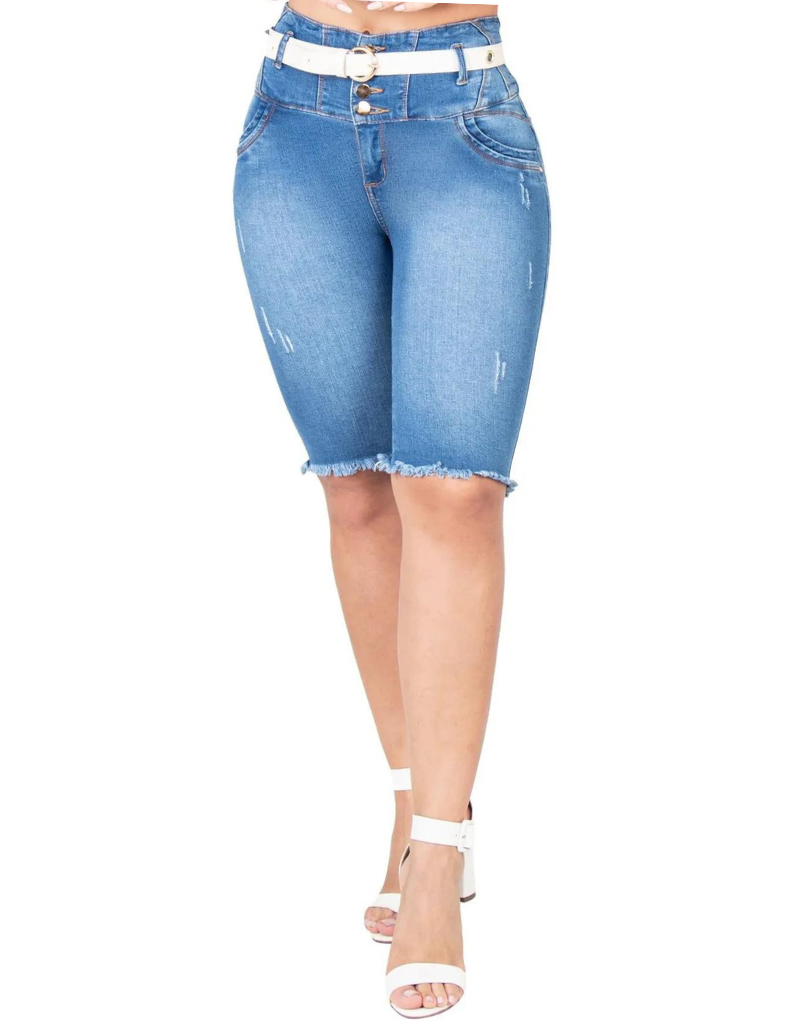 PANTALÓN ESTILO CAPRI LEVANTACOLA CON BOLSILLOS DE REALCE PUSH-UP COLOMBIANO 167D
