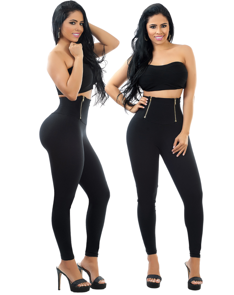 LEGGINS REDUCTOR SUPLEX CON DOS CIERRES DELANTEROS LYCRA MATE 8080