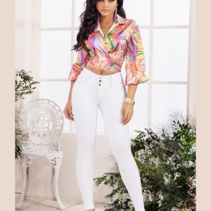 VAQUERO COLOMBIANO PUSH-UP SIN BOLSILLOS BLANCO