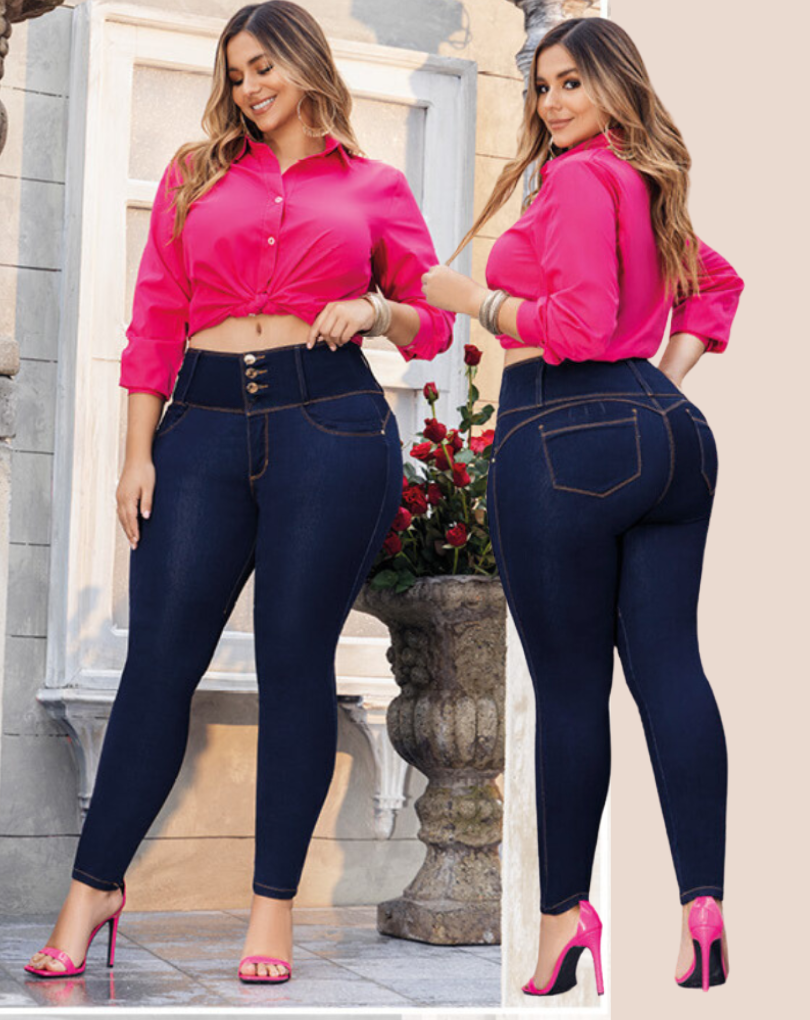 VAQUERO DAMA CLÁSICO CON BOLSILLOS DE REALCE PUSH-UP LEVANTACOLA