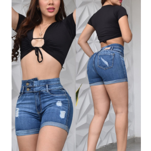 SHORT COLOMBIANO PUSH-UP LEVANTACOLA BOLSILLOS