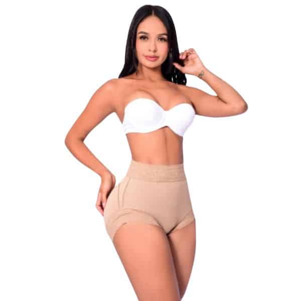 FAJA BRAGA PUSH-UP CON ENCAJE SILICONADO Y VARILLA EN PRETINA 918LMC