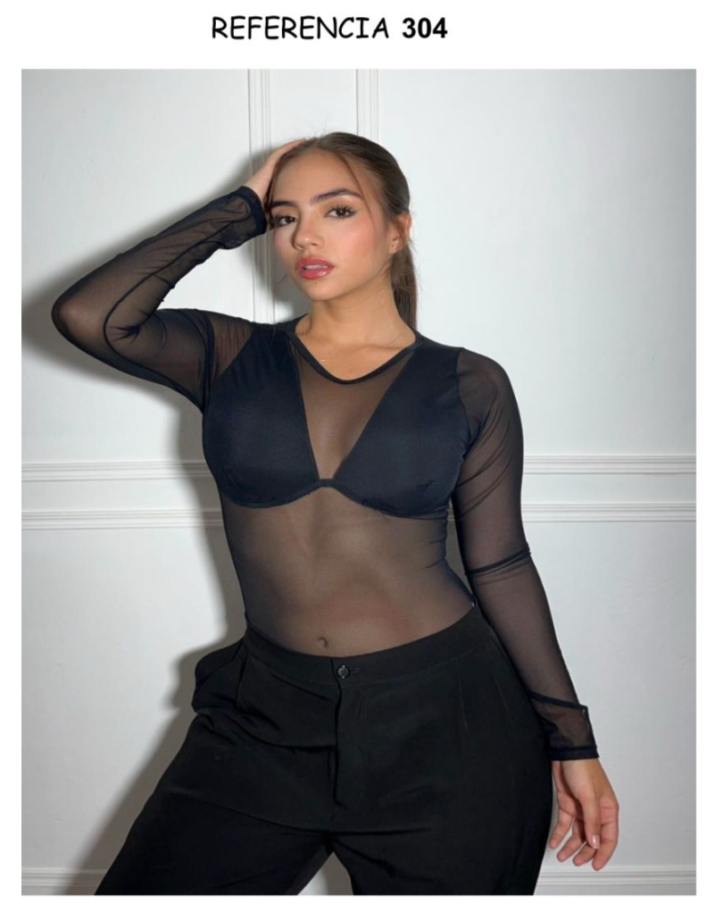 BODY TRANSPARENCIA EN TANGA SIN FAJA 304 SAES