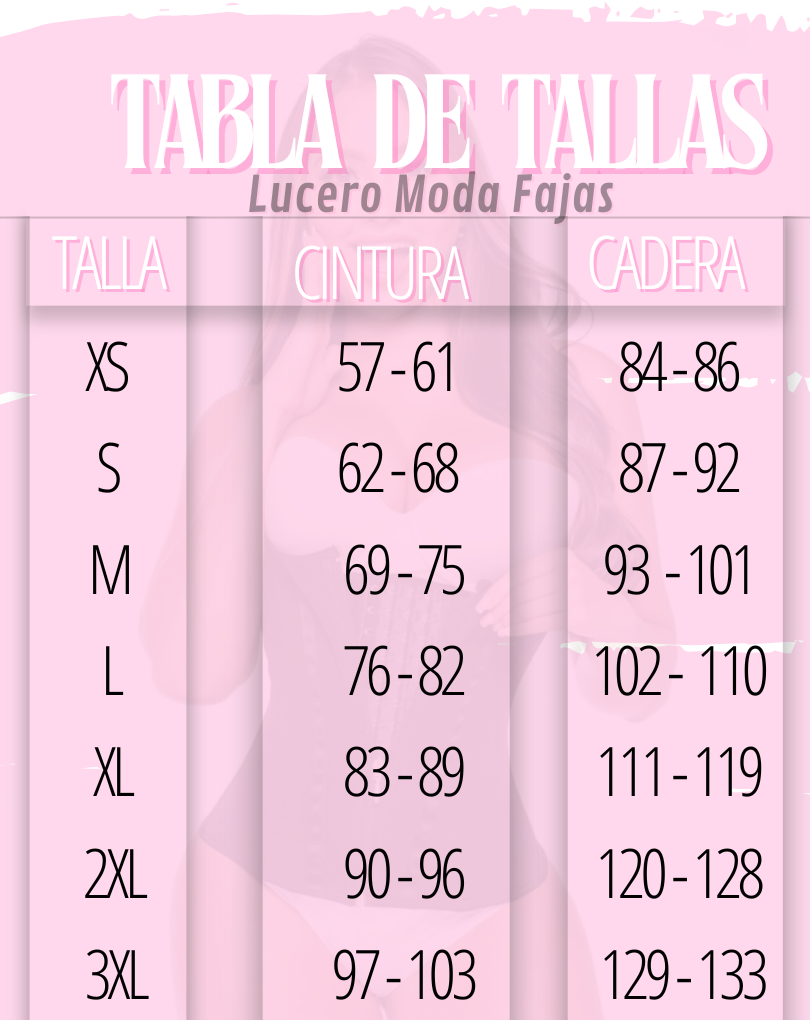TABLA DE TALLAS DE SHORT LEVANTACOLA COLOMBIANO