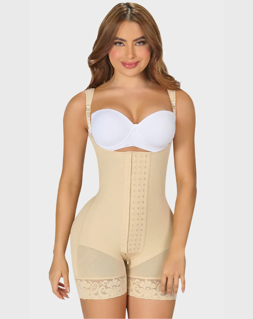 Faja Colombiana MYD F0463 BEIGE – Alta Compresión