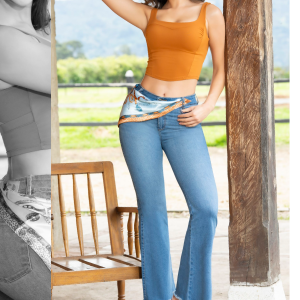 Pantalón Colombiano Levantacola Original – Bota Campana 2853D