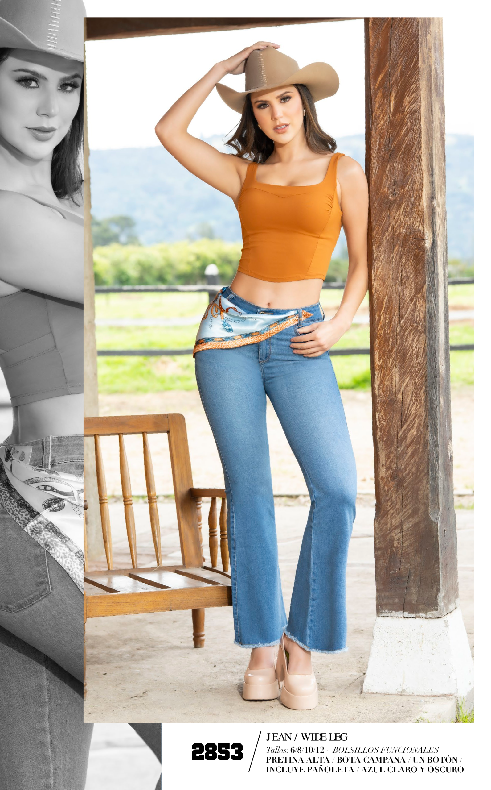 Pantalón Colombiano Levantacola Original – Bota Campana 2853D